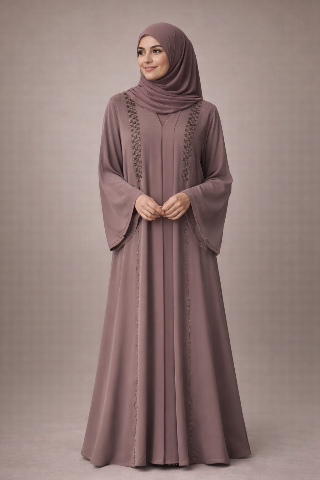 Brown abaya square shape stone 0078