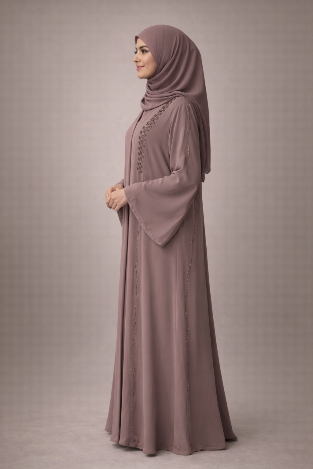 Brown abaya square shape stone 0078